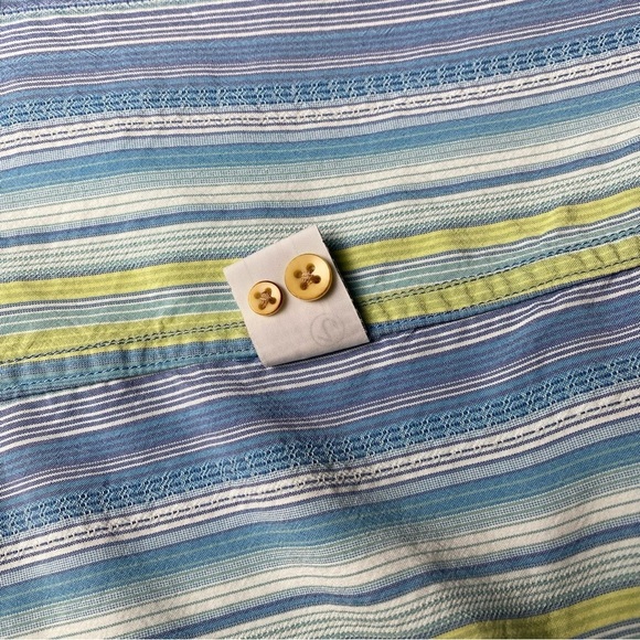 Vintage‎ Tommy Bahama Striped Long Sleeve Button Down Silk Shirt Men’s XL - Picture 8 of 13